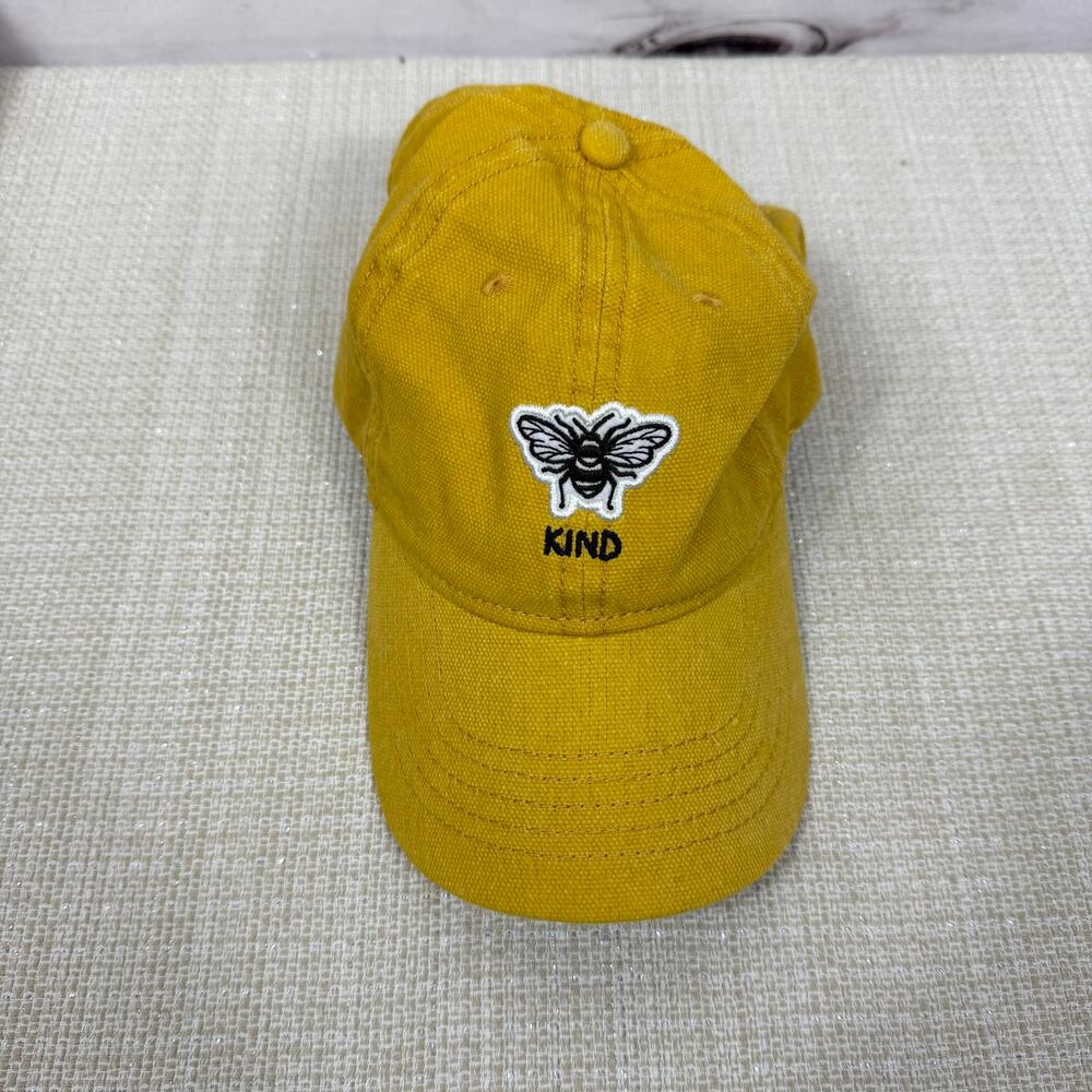 KIND Slideback‎ Hat Yellow/Gold OSFM Adjustable Embroidered Bumblebee Cotton